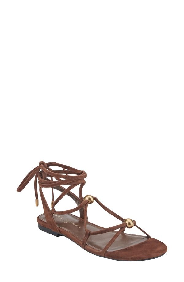 マーク・フィッシャー レディース シューズ サンダル アンクル Marc Fisher LTD Ellankle Wrap Sandal Dark Brown ブラウン