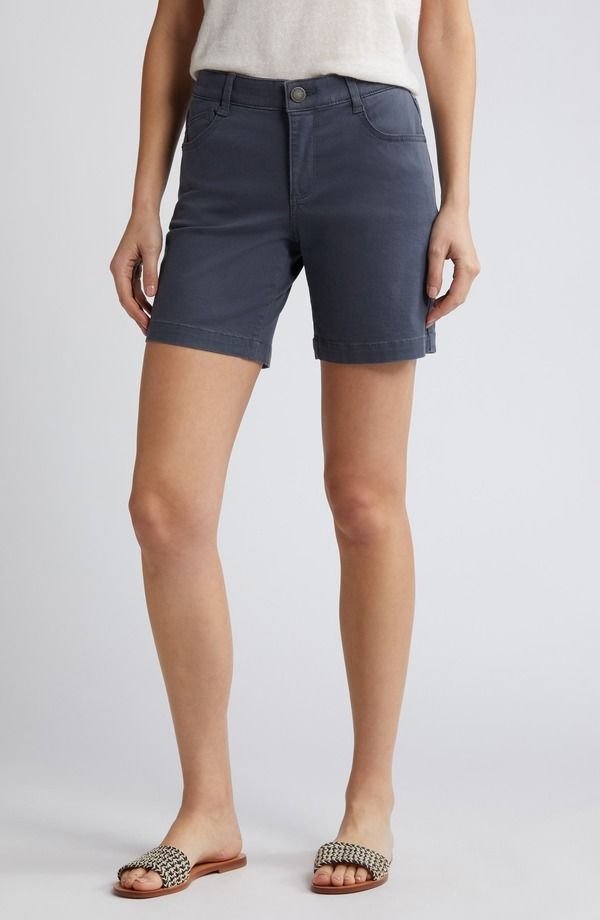 ウィットウィズダム レディース ボトムス ハーフパンツ・ショーツ ショートパンツ Wit Wisdomid Length Stretch Twill Shortshadow