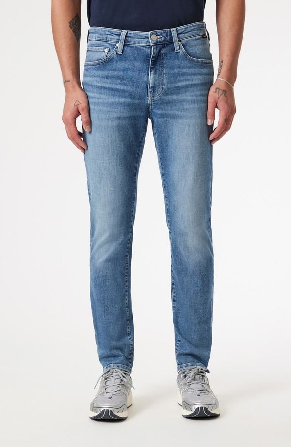 マーヴィ ジーンズ メンズ ボトムス デニムパンツ スリムフィット Mavi Jeansteve Athletic Slim Fit Jeans Mid Brushed Classic Blue ブルー