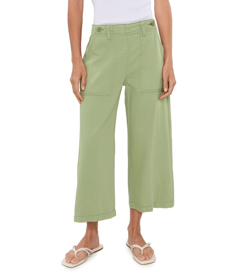 リヴァプール ロサンゼルス レディース ボトムス カジュアルパンツ ワイドレッグ プチ Liverpoolos Angeles Petite MidRise Utility Crop Wide Leg Pants Lotus