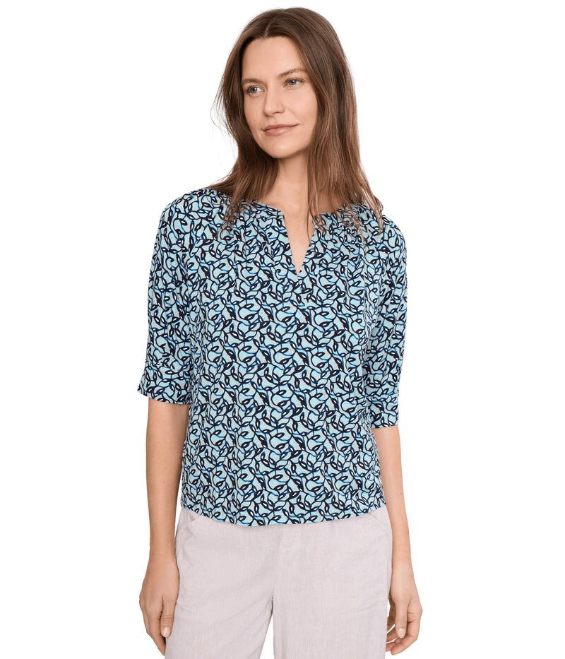 ニックプラスゾーイ レディース トップス シャツ Niczoe Fine Vines Top Aqua Multi アクア