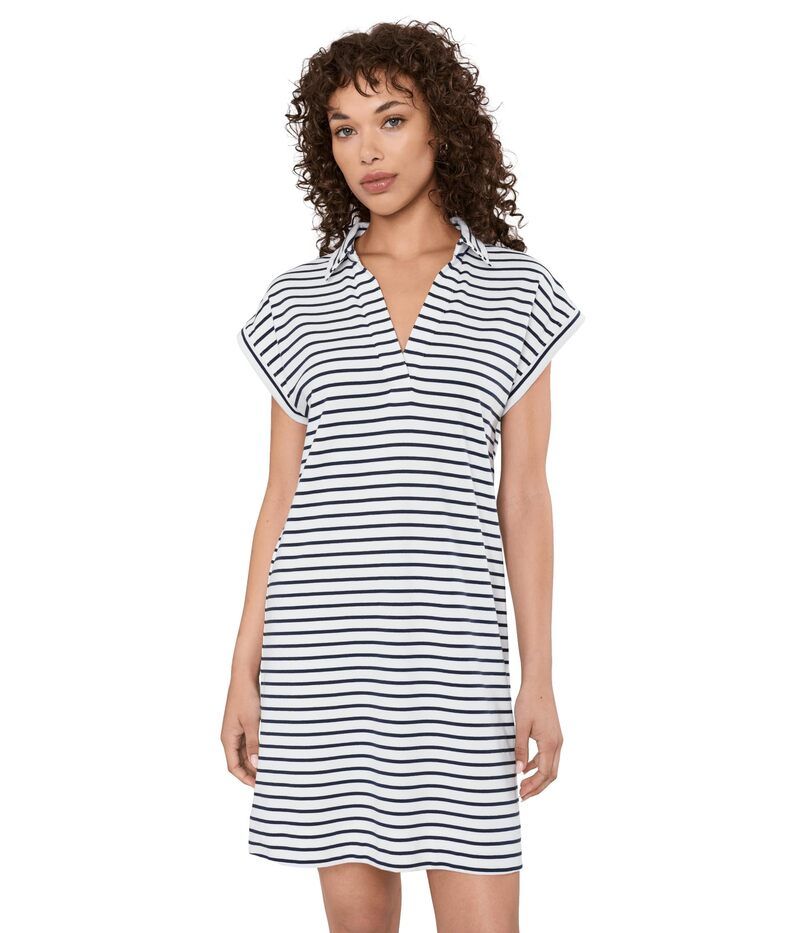 ヴァインヤードヴァインズ レディース トップス ワンピース シャツ Vineyard Vines Margo Shirtdress Baystripe White ホワイト