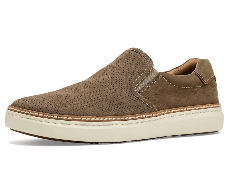 ジョンストンアンドマーフィー メンズ シューズ スニーカー Johnston Murphy Mcguffey 2 Perfed SlipOn Taupe Nubuck トープ