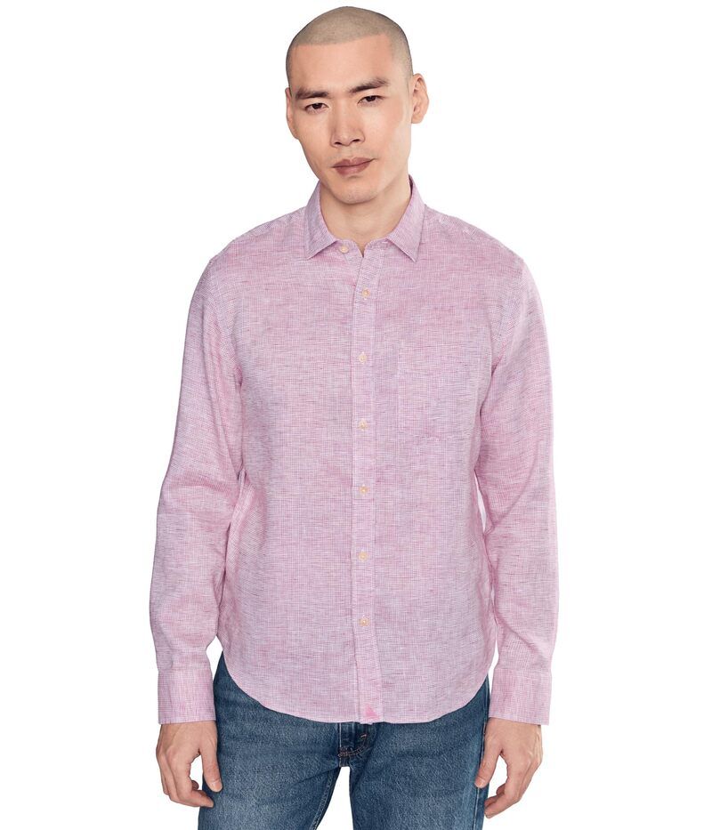 アンタックイット メンズ トップス シャツ リネン Untuckit WrinkleResistent Long Sleeve Wildehart Linen Shirt Pink ピンク