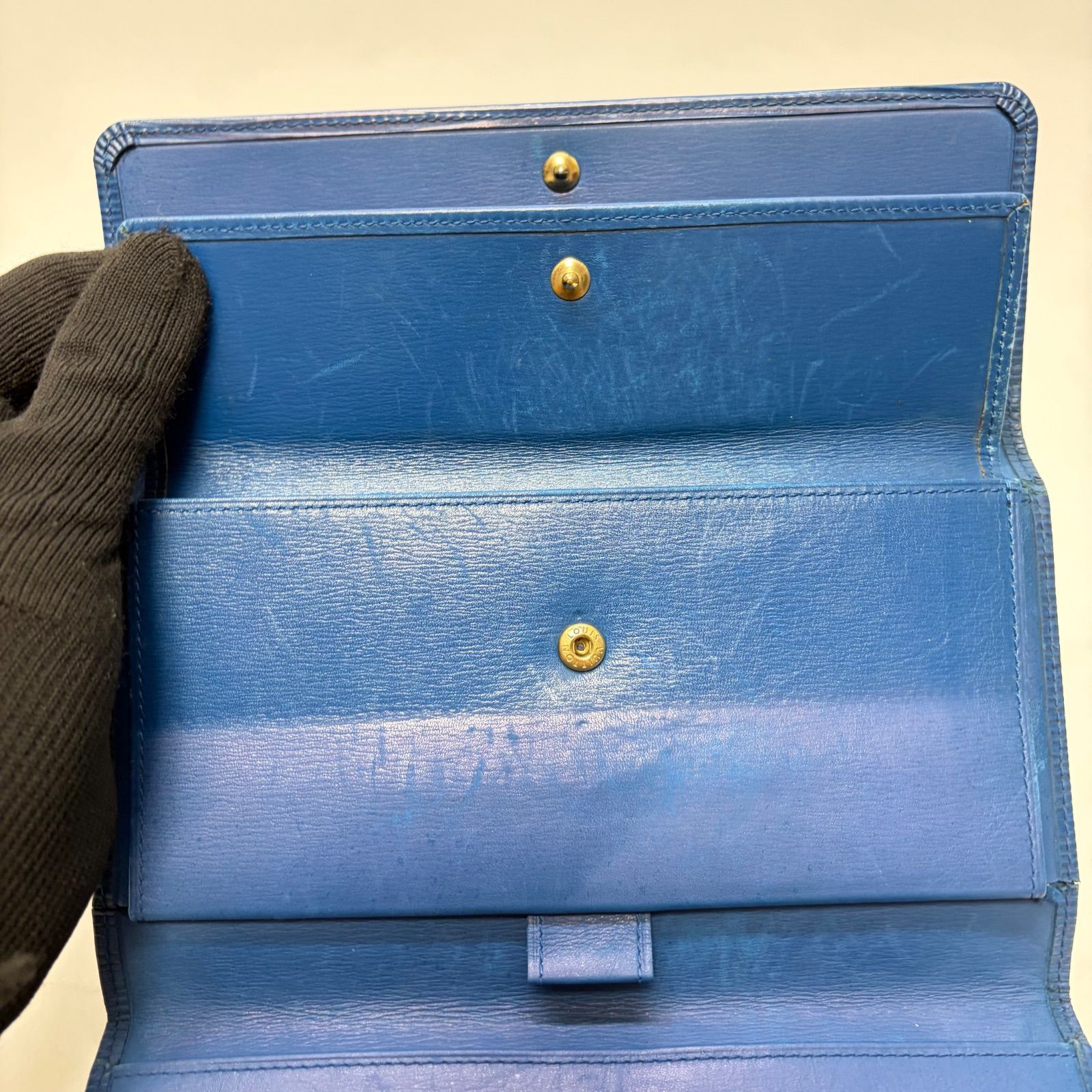3796 LOUIS VUITTON ルイヴィトン エピ ブルー 長財布