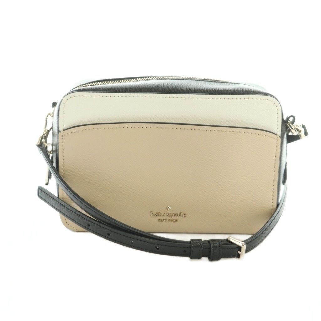 ケイトスペード KATE SPADE ショルダーバッグ スクエア型 ベージュ 白 