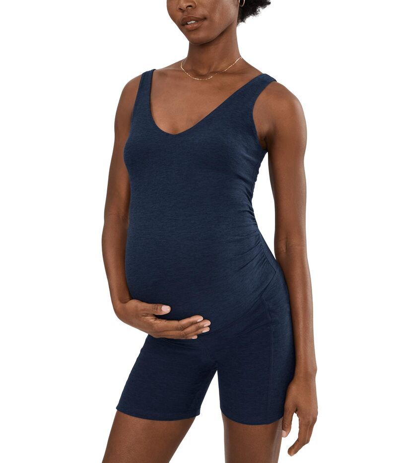 ビヨンドヨガ レディース ボトムス ハーフパンツ・ショーツ ジャンプスーツ マタニティ Beyond Yoga Spacedye Movin Mamaternity Biker Jumpsuit Nocturnal Navy ネイビー