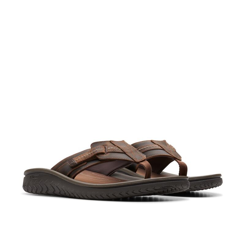 クラークス メンズ シューズ サンダル Clarks Wesley Sun Beeswax Leather