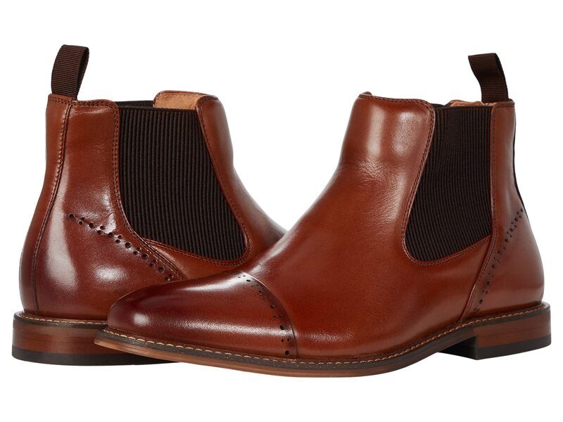 ステイシーアダムス メンズ シューズ ブーツ・レインブーツ チェルシーブーツ チェルシー キャップ Stacy Adams Maury Cap Toe Chelsea Boot Cognac