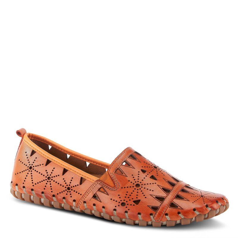 スプリングステップ レディース シューズ スリッポン・ローファー Spring Step Fusarorange Leather オレンジ