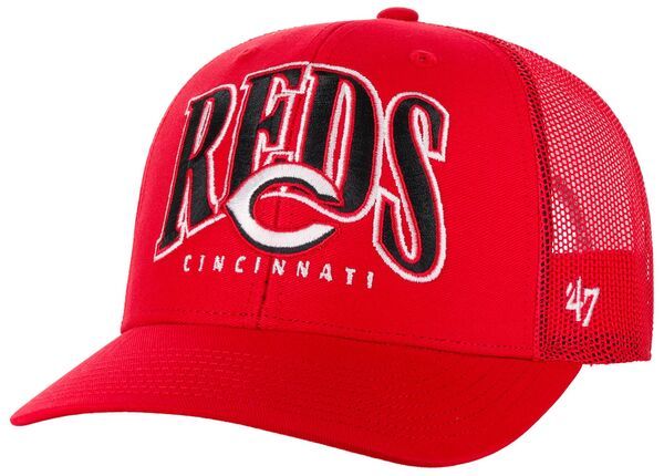 フォーティーセブン メンズ アクセサリー 帽子 47 Adult Cincinnati Reds Redrawbridge Trucker Adjustable Hat NoColor レッド