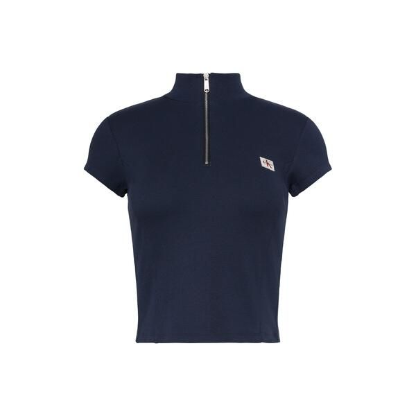 カルバンクライン レディース トップス ポロシャツ ニット Calvin Klein Jeans Womens Knitted Short Sleeve Polo Shirt Dark Saphire