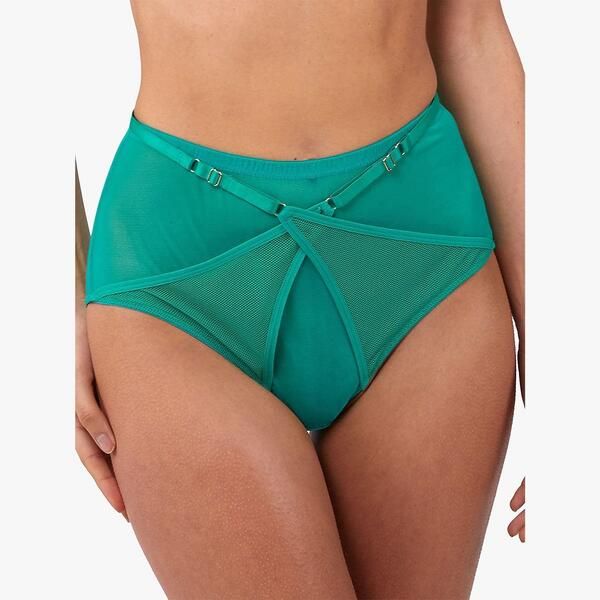 プレイフルプロミス レディース アンダーウェア パンツ ハイウエスト Playful Promises Eddie Green Crossover High Waist Brief Green グリーン