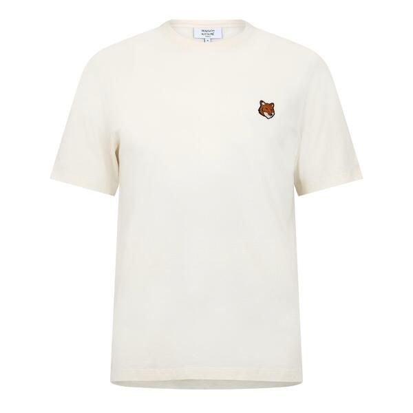 メゾンキツネ メンズ トップス Tシャツ Maison Kitsune Mens Fox Head TShirt Eggnog