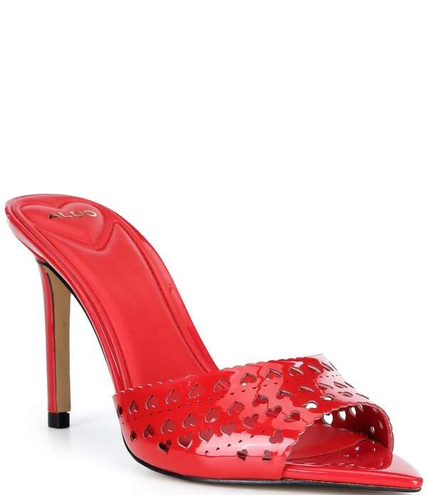アルド レディース シューズ サンダル カットアウト ALDO Lovemule Patent Heart Cut Out Dressandals Goji Berry