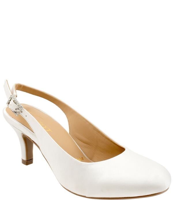 トロッターズ レディース シューズ パンプス サテン Trotters Lexi Bridal Satin Slingback Pumps White ホワイト