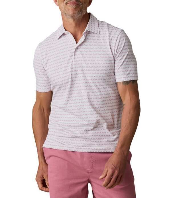 ファレティ メンズ トップス シャツ Faherty Movement Pique Stripe Short Sleeve Polo Shirt Rose Lotustripe ストライプ