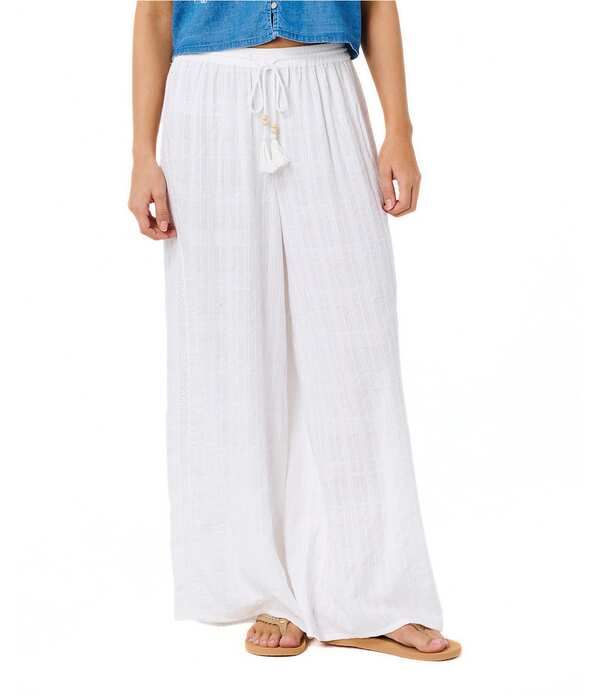 リップカール レディース ボトムス カジュアルパンツ ワイドレッグ Rip Curl Catalina Islands Wide Leg Pants Optical White ホワイト