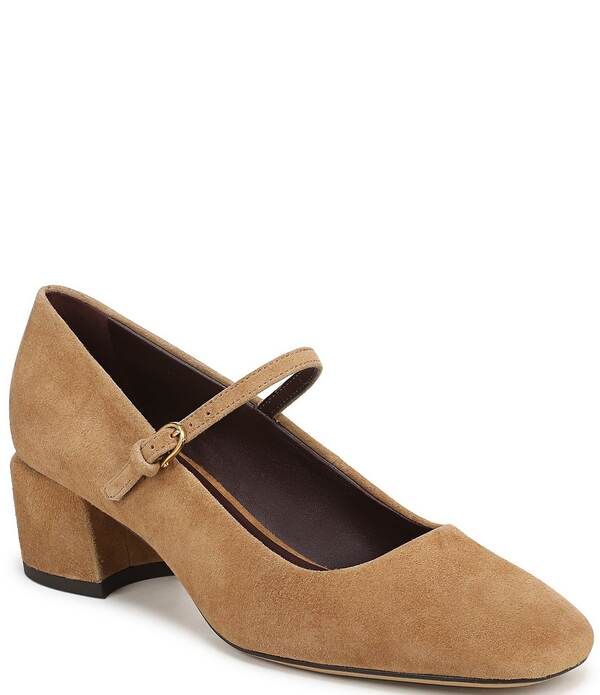 フランコサルト レディース シューズ パンプスエード ヒール Franco Sarto Davi Suede Block Heel Mary Jane Pumps Light Brown ブラウン