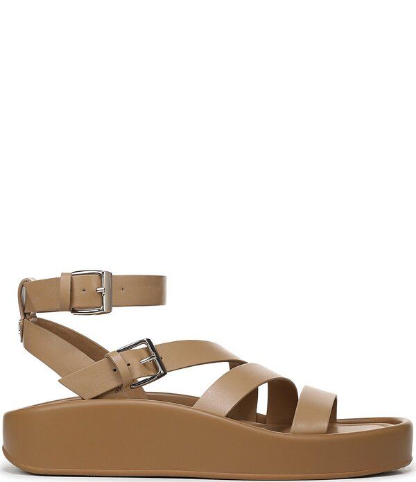 ナチュライザー レディース シューズ サンダル プラットフォーム レザー Naturalizer SoSweet Leather Strappy Platform Sandals Dune Dust