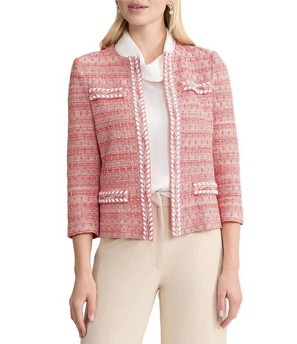 ミソック レディース アウター コート ニット ジャケット MISOOK WrinkleResistant Knit Whipstitch Trim Jacket Cherry EmberBiscotti BlackNew Ivory アイボリー
