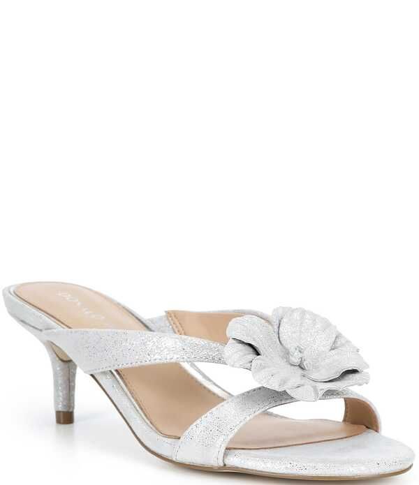 ドナルドプリネール レディース シューズ サンダル フラワー柄 トール レザー フラワー Donald Pliner Peloma Metallic Leather Floral Dresslide Sandalsilver シルバー