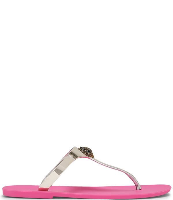 カートジェイガーロンドン レディース シューズ サンダル トール ロゴ Kurt Geiger London Maddison Metallic TBar Jelly Logornament Sandals Gold Combo ゴールド