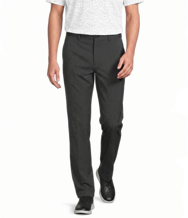 ラウンドトゥリーアンドヨーク メンズ ボトムス カジュアルパンツ Roundtree Yorke Flat Front Classic Fit Performance Texturedress Pants Black ブラック