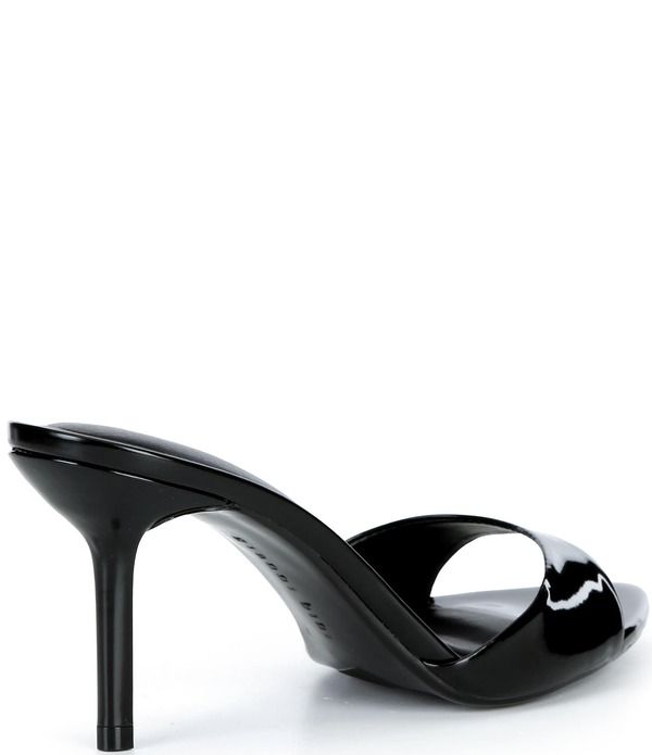 ジャンビニ レディース シューズ サンダル Gianni Bini Camrun Patent Almond Toe Stiletto Slide Sandals Black ブラック