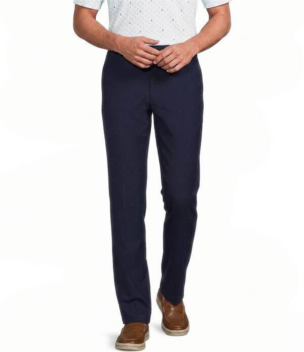 ラウンドトゥリーアンドヨーク メンズ ボトムス カジュアルパンツ Roundtree Yorke Performance Andrew Straight Fit Flat Front Pants Navy ネイビー