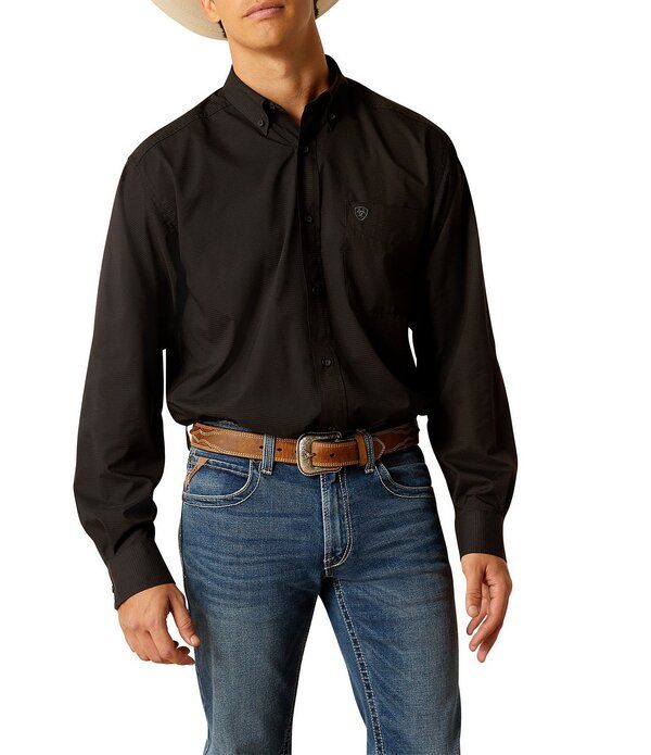 アリアト メンズ トップス シャツ トール Ariat Big Tall 360 Airflow Long Sleeve Shirt Black ブラック