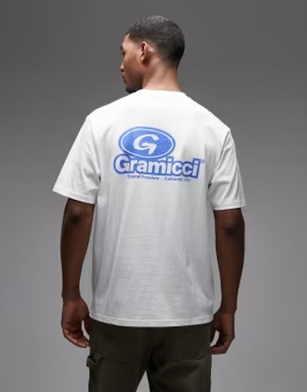 グラミチ メンズ トップス Tシャツ グラフィック Gramicci 82 graphic short sleeve tee with back and chest graphic white ホワイト
