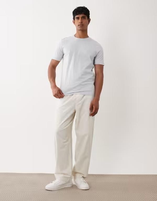 ボス オレンジ メンズ トップス Tシャツ ロゴ BOSS Orange tales box logo Tshirt in lightpastel gray グレー
