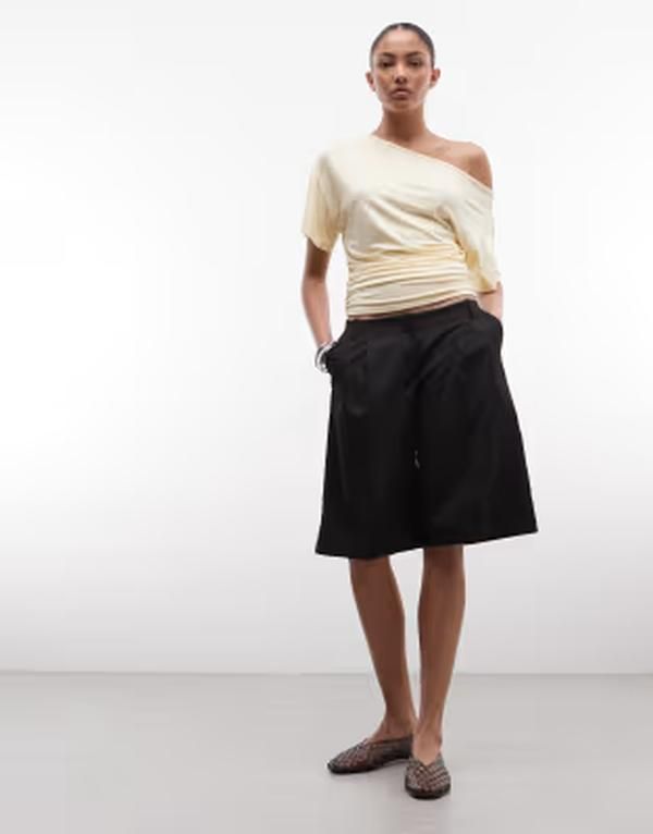 モンキ レディース ボトムス ハーフパンツ・ショーツ ショートパンツ Monki tailored shorts Black ブラック