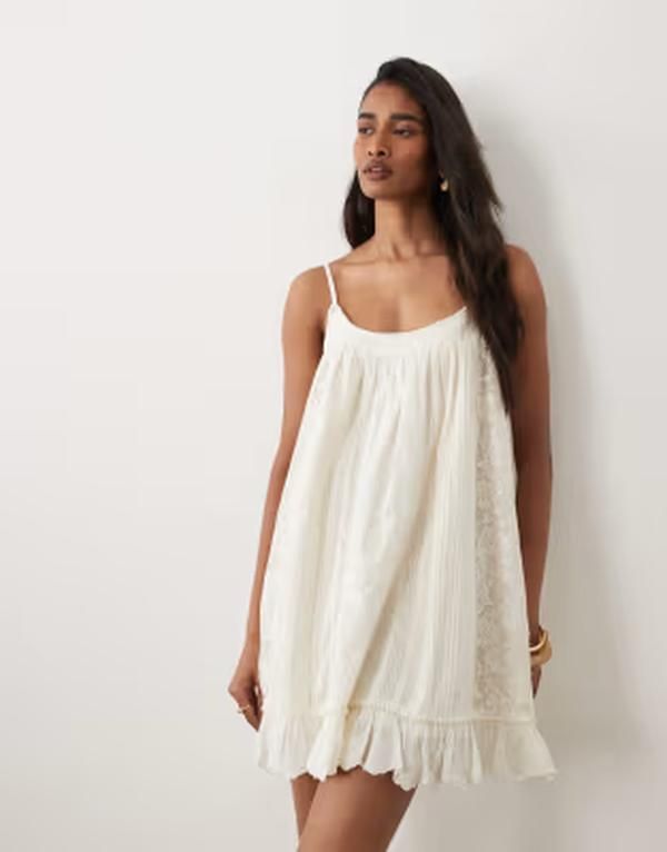 ミスセルフフリッジ レディース トップス ワンピース Misselfridge cami trapeze dress in cream クリーム