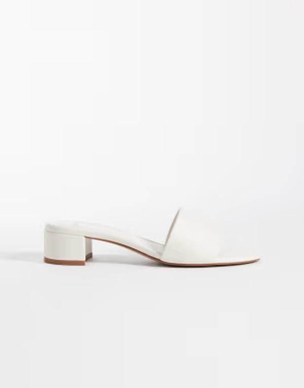 マンゴ レディース シューズ サンダル ヒール Mango classic heeled sandals in cream WHITE ホワイト