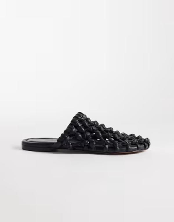 ブロンクス レディース シューズ サンダル Bronx Annaya woven flat mules black ブラック