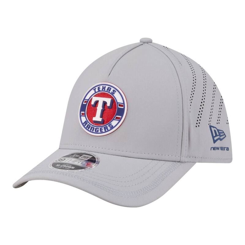 ニューエラ レディース アクセサリー 帽子 Mens New Era Gray Texas Rangers Patch 39THIRTY AFrame MCrown Perforated Flex Hat Rgrey グレー