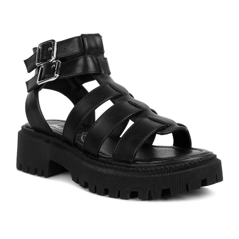 ロンドンラグ レディース シューズ サンダル London Rag Dewey Double Buckle Womens Chunky Sandals Black ブラック