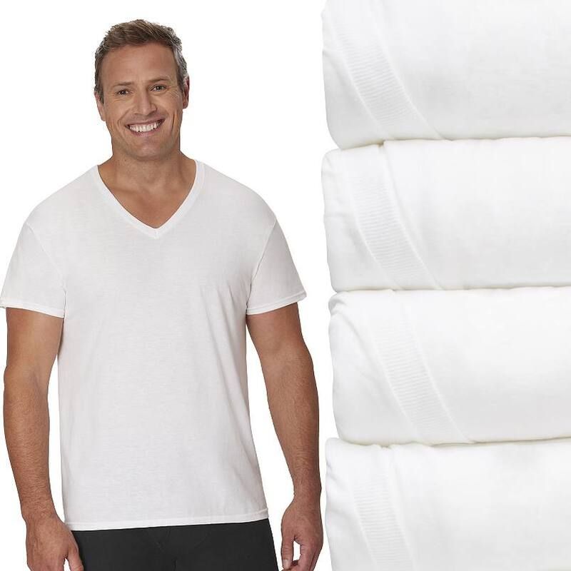 ヘインズ メンズ トップス シャツ Vネック トール Big Tall Hanes Ultimate 4Pack Cool Comfort FreshIQ VNeck Undershirt No Color 7,094円
