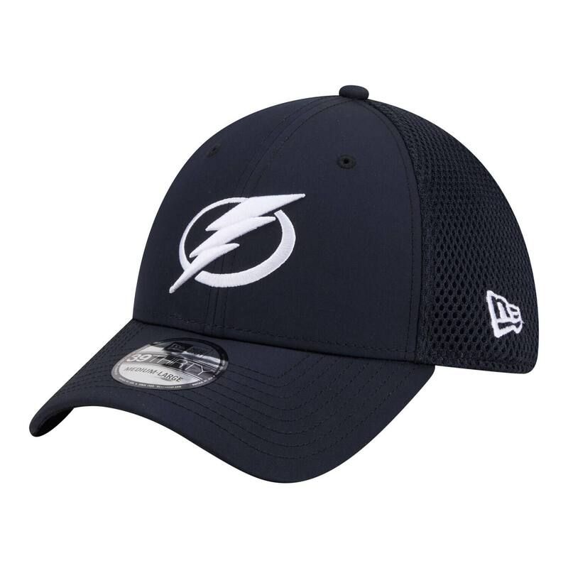 ニューエラ レディース アクセサリー 帽子 ロゴ Mens New Era Navy Tampa Bay Lightning Logo 39THIRTY Flex Hat Lgh Navy ネイビー