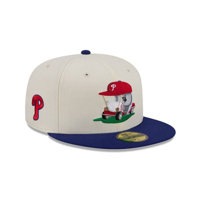 ニューエラ レディース アクセサリー 帽子 Mens New Era CreamRoyal Philadelphia Phillies Bullpen Cart 59FIFTY Fitted Hat Phl Beige ベージュ