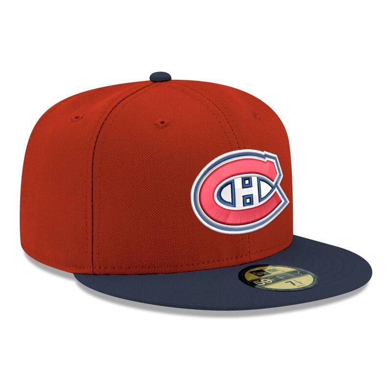 ニューエラ レディース アクセサリー 帽子 ロゴ Mens New Era Red Montreal Canadiens Core Logo TwoTone 59FIFTY Fitted Hat Cnd Red レッド