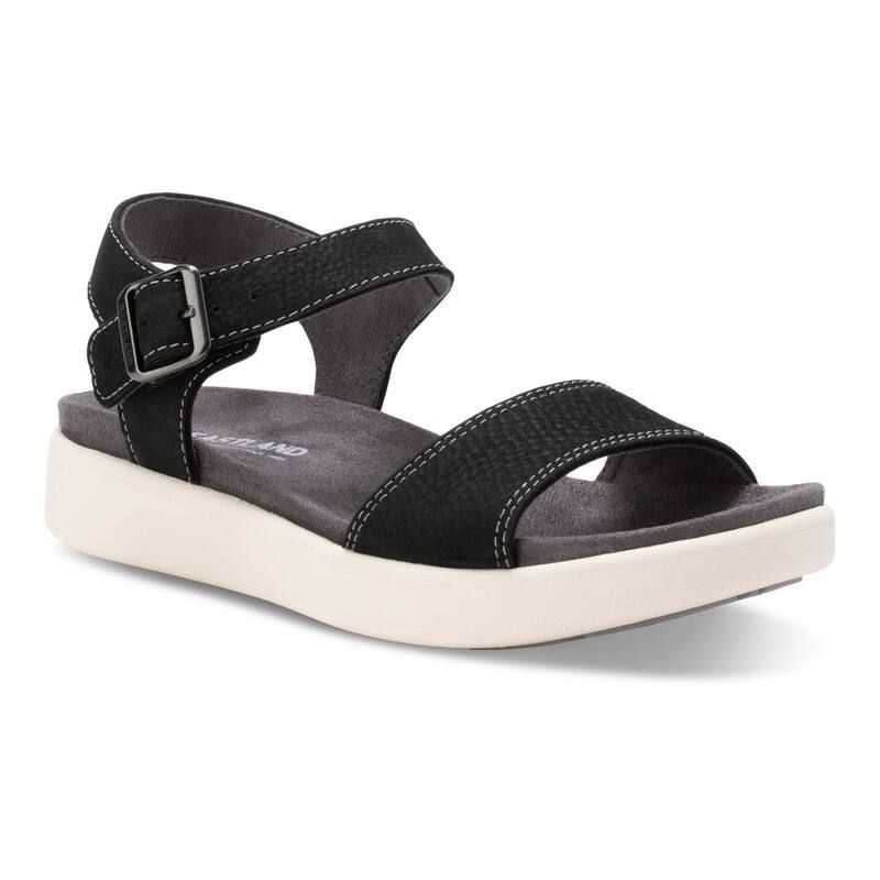 イーストランド レディース シューズ サンダル Eastland Longwood Womens Backstrap Slide Sandals Black ブラック