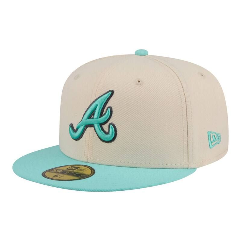 ニューエラ レディース アクセサリー 帽子 Mens New Era Light BeigeTurquoise Atlanta Braves TwoTone Color Pack 59FIFTY Fitted Hat Brv Lt Bei ターコイズ