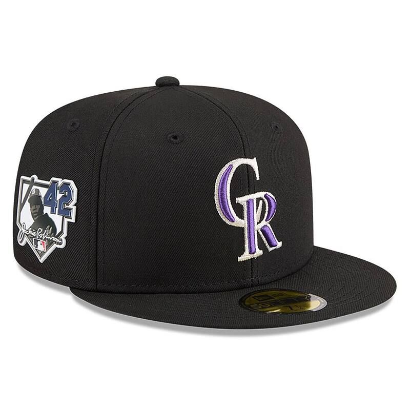 ニューエラ レディース アクセサリー 帽子 Mens New Era Black Colorado Rockies 2026 Jackie Robinson Day 59FIFTY Fitted Hat Rck Black ブラック