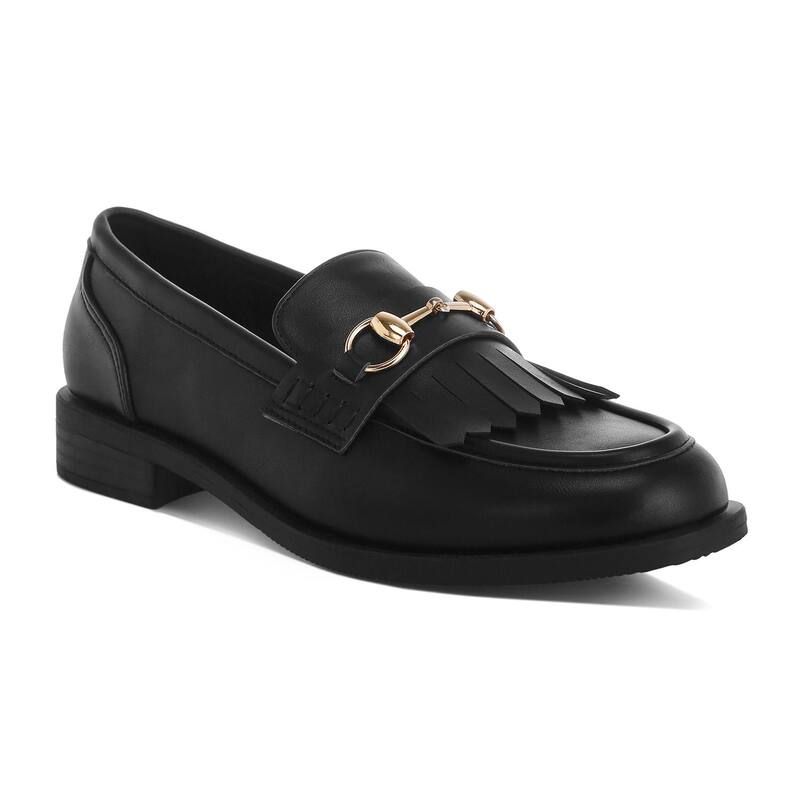 ロンドンラグ レディース シューズ スリッポン・ローファー London Rag Enola Womens Bit Loafers Black ブラック