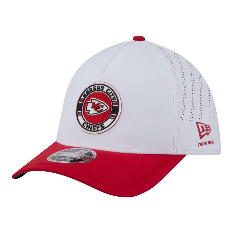 ニューエラ レディース アクセサリー 帽子 Mens New Era WhiteRed Kansas City Chiefs Patch 39THIRTY AFrame MCrown Perforated Flex Hat Chf White ホワイト