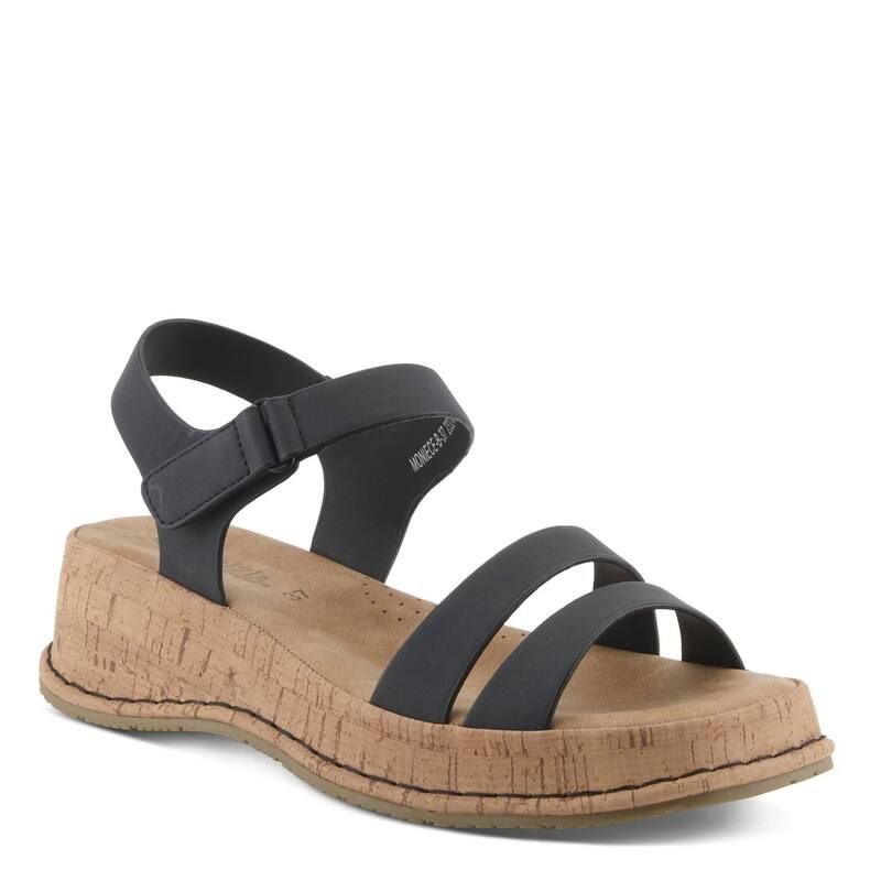パトリシア レディース シューズ サンダル Patrizia Moniece Womens Adjustable Wedge Sandals Black ブラック