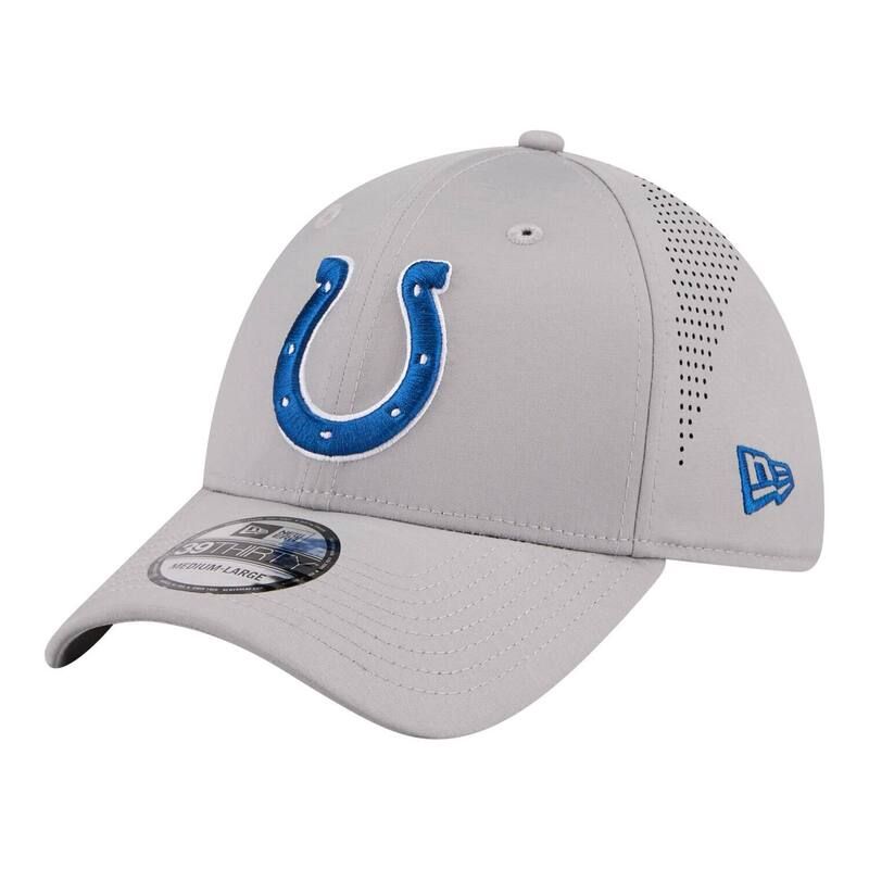 ニューエラ レディース アクセサリー 帽子 Mens New Era Gray Indianapolis Colts Perforated 39THIRTY Flex Hat Clt Grey グレー